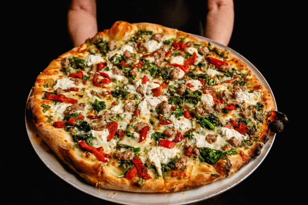 Fresh pizza in Marblehead, MA at Mino's Roast Beef